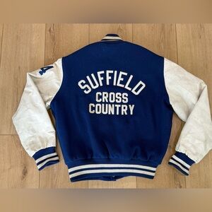 Vintage Blue and White Letterman/Varsity Jacket